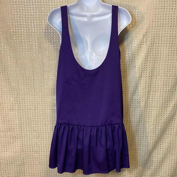 BCBGeneration Amethyst Drop Waist Mini Dress with Low Back - Picture 9 of 10